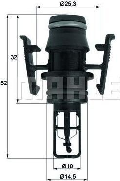 KNECHT/MAHLE Датчик температуры MERCEDES-BENZ (010 542 57 17, TSE 3)