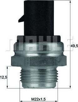 Knecht/Mahle TSW 13D термовыключатель, вентилятор радиатора на OPEL KADETT E Combo (38_, 48_)