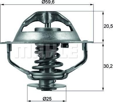 Knecht/Mahle TX 107 90D термостат, охлаждающая жидкость на VOLVO S80 I (TS, XY)