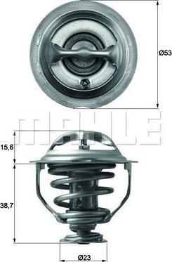 Knecht/Mahle TX 117 95D термостат, охлаждающая жидкость на VW PASSAT CC (357)