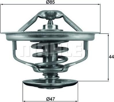 Knecht/Mahle TX 127 83D термостат, охлаждающая жидкость на RENAULT TRUCKS Major