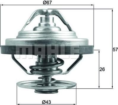 Knecht/Mahle TX 158 83 термостат, охлаждающая жидкость на MAN TGX