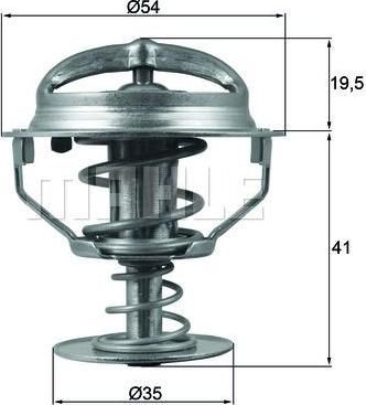Knecht/Mahle TX 164 82D термостат, охлаждающая жидкость на FORD KA (RB_)