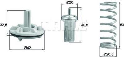 Knecht/Mahle TX 183 80D термостат, охлаждающая жидкость на SKODA FABIA Combi