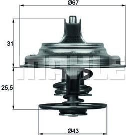 Knecht/Mahle TX 23 83D термостат, охлаждающая жидкость на MAN TGX