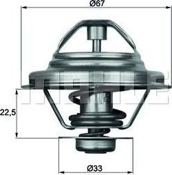 Knecht/Mahle TX 24 87D термостат, охлаждающая жидкость на VW KAEFER