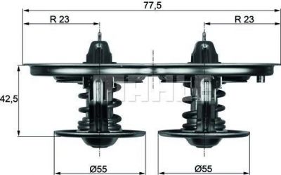 Knecht/Mahle TX 32D термостат, охлаждающая жидкость на SCANIA P,G,R,T - series
