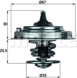 Knecht/Mahle TX 34 82D термостат, охлаждающая жидкость на VW TOUAREG (7LA, 7L6, 7L7)