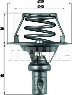 Knecht/Mahle TX 66 91D термостат, охлаждающая жидкость на RENAULT CLIO I (B/C57_, 5/357_)