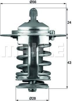 Knecht/Mahle TX 70 82 термостат, охлаждающая жидкость на MITSUBISHI GALANT седан (DJ_, ED_, EF_)