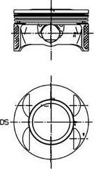 KOLBENSCHMIDT Поршнекомплект Opel Astra H/Vectra C/Zafira B Z18XER d-81 0.50mm (40027710)