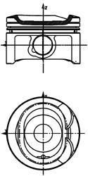 Kolbenschmidt 40081620 поршень на TOYOTA MATRIX (ZZE13_)