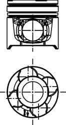 KOLBENSCHMIDT Поршнекомплект MAN D0834/0836 евро4/5 d108.0+0.50 (51.02500.6227) KS (40217610)