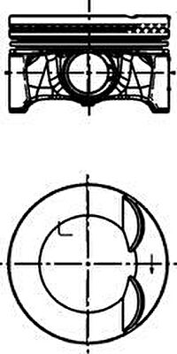 KOLBENSCHMIDT Поршень ДВС Audi. VW 2.0TFSI =82.5 1.2x1.5x2 +0.50 04> (40247620)