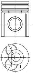 Kolbenschmidt 40255600 поршень на VOLVO FL 6