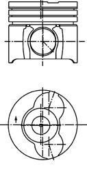 KOLBENSCHMIDT Поршень ДВС MINI: MINI One DTOYOTA: YARIS 1.4 D-4D, YARIS=73.02 1.5x1.5x3 std 99-05 (40293600)