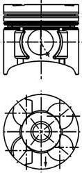 Kolbenschmidt 40390600 поршень на OPEL ASTRA H GTC (L08)