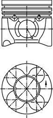 Kolbenschmidt 40406610 поршень на PEUGEOT 406 купе (8C)