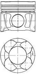 Kolbenschmidt 41070600 поршень на OPEL INSIGNIA