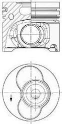 Kolbenschmidt 41091600 поршень на VW MULTIVAN V (7HM, 7HN, 7HF, 7EF, 7EM, 7EN)