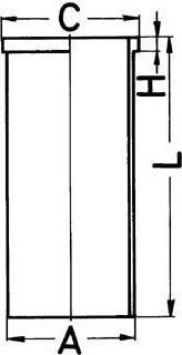 KOLBENSCHMIDT Гильза цилиндра DRY CYLINDER LINER DAF 130 (88640110)