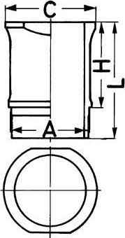 Kolbenschmidt 89027110 гильза цилиндра на PEUGEOT 305 I Break (581D)