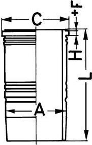 Kolbenschmidt 89186120 гильза цилиндра на MAN F 2000