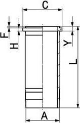 Kolbenschmidt 89368110 гильза цилиндра на VOLVO F 16