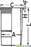 KOLBENSCHMIDT Гильза цилиндра FRM/FPM WET CYLINDER LINER MB 128 (89389110)