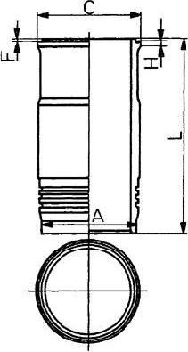 Kolbenschmidt 89464110 гильза цилиндра на RENAULT TRUCKS Midlum