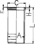 KOLBENSCHMIDT Гильза цилиндра FRM/FPM WET CYLINDER LINER (89868110)