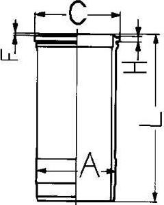 KOLBENSCHMIDT Гильза цилиндра FRM/FPM WET CYLINDER LINER (89868110)