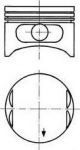 KOLBENSCHMIDT Поршень ДВС Ford 2.0 DOHC =861.6x1.75x3 std 89-94 (90028601)