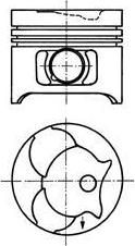 KOLBENSCHMIDT Поршень ДВС MB 2.3D/2.9D OM601/OM602 =89 2.5x2x3 std 88> (91372600)