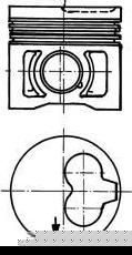 KOLBENSCHMIDT 91 386 600_=029 82 00=MP-9046-00 !ПОРШЕНЬAUDI 80/100, VW PASSAT/T4 1.9D/2.4D 89> D79,5X1,75X2X3 STD (91386600)