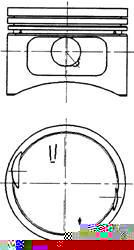 KOLBENSCHMIDT Поршнекомплект MB M103 3.0 d88.5+0.5 (6 цил) KS Original (91819610)