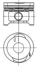 KOLBENSCHMIDT Поршень ДВС Audi. VW 1.4 ABD =75 1.5x1.5x2.5 std 91> (92228600)