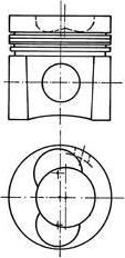 Kolbenschmidt 93138600 поршень на MAN L 2000