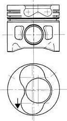 Kolbenschmidt 94427700 поршень на VW GOLF IV (1J1)