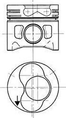 Kolbenschmidt 94428730 поршень на VW GOLF IV (1J1)