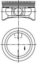 KOLBENSCHMIDT Поршень ДВС Opel Omega/Vectra 2.2i 16V Z22SE =86 1.2x1.5x2.5 std 97> (94912600)