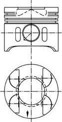 KOLBENSCHMIDT Поршень ДВС MB W210 200CDi/320CDi OM611-OM613=88 2.5x2x3 +0.599> (30x70) (97409610)