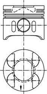 KOLBENSCHMIDT Поршень двигателя 1 (97482600)