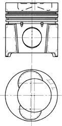 KOLBENSCHMIDT 99 683 600_поршень ·MAN D0834 LFL/LOH/ D0836 LF/LF (99683600)