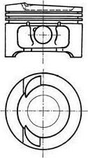 KS 91033600 Поршнекомплект (1цил) MB W124//VW Golf 3/Passat B3/B4 all 2.8L mot.104/AAA VR6 91-> d=81.00mm (A021107065S)