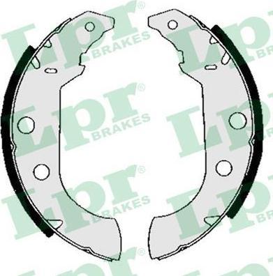 LPR 04980 Колодки тормозные барабанные CITROEN XSARA/ZX/PEUGEOT 306/405 1.1-2.0 87-05 (4241K1)