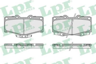 LPR 05P058 Колодки тормозные передние TOYOTA LAND CRUISER 70 80 90 4 RUNNER 87- (0449160080)