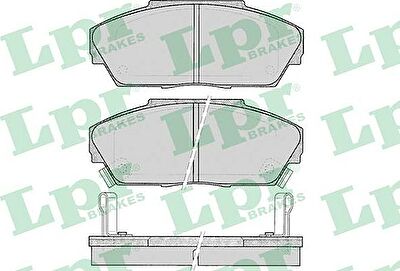 LPR 05P080 Колодки тормозные дисковые HONDA ACCORD 2.0 85-89/PRELUDE 2.0 86-92 передние (572308)