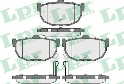 LPR 05P089 Колодки тормозные дисковые зад NISSAN MAXIMA 89->(572127J) (583022FA10)