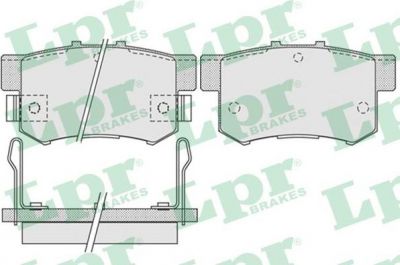 LPR 05P1014 Колодки тормозные дисковые HONDA ACCORD 90-/CIVIC 97-/CR-V II/FR-V/PRELUDE 92-00 задние (572138)